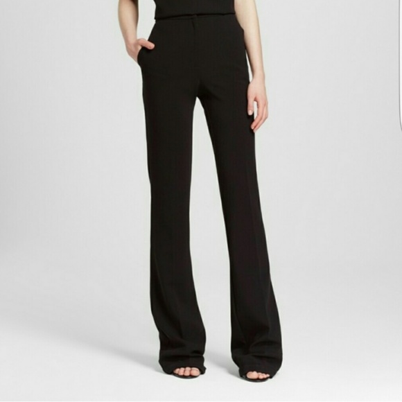 Victoria Beckham Pants - Victoria Beckham Black slim flare trousers NWT 8